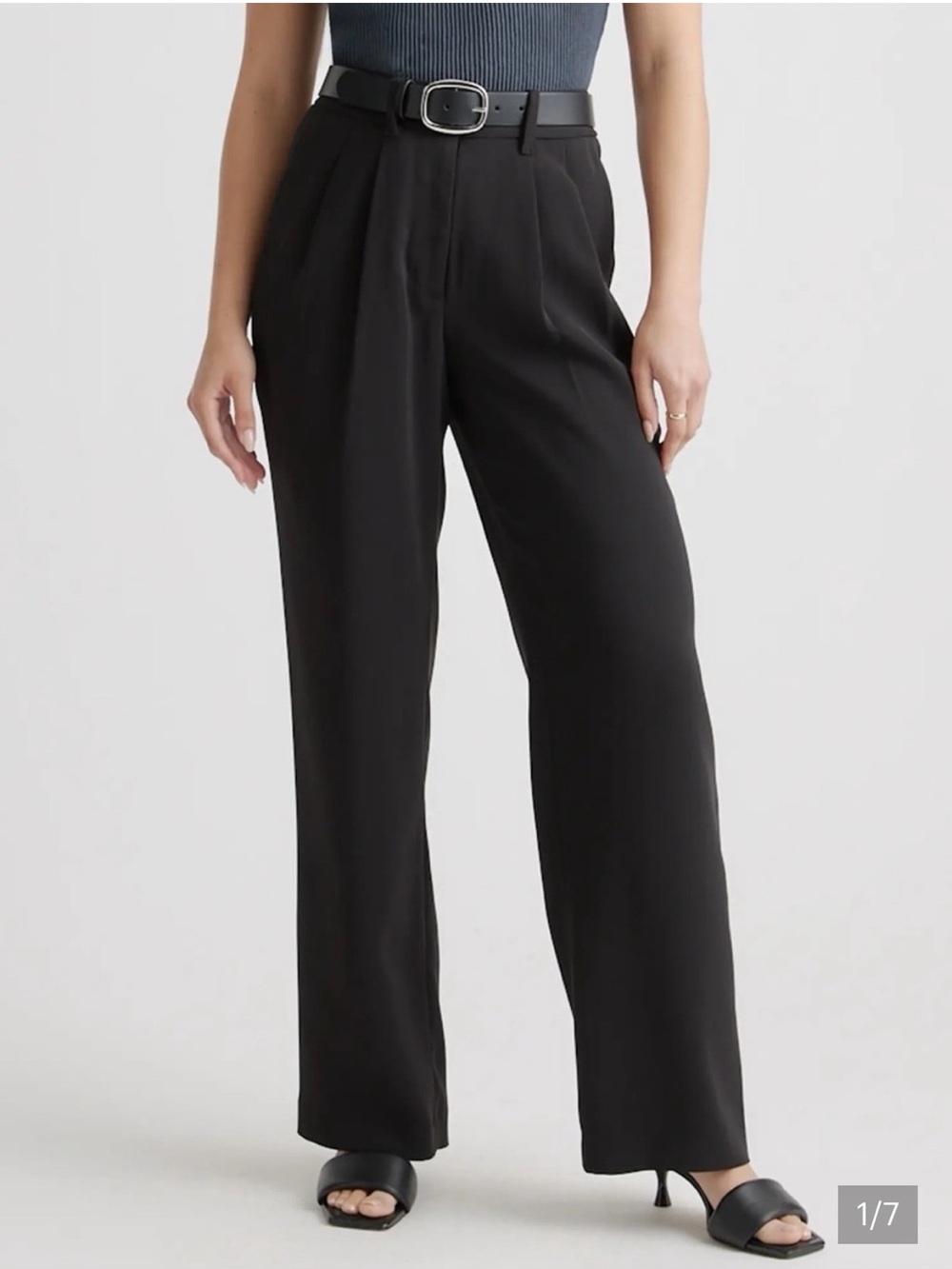 Quince Stretch Crepe Wide-Leg Trousers